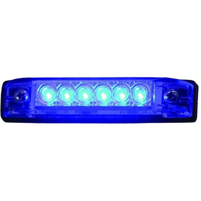 Освещение для лодки T-H Marine Slim Line LED Utility Strip Light, 4", 6 Blue LEDs