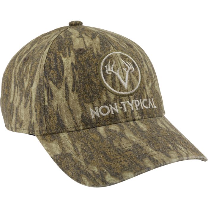 Охотничий камуфляж Non-Typical Logo Camo Cotton Cap - Mossy Oak Bottomland / One Size Fits