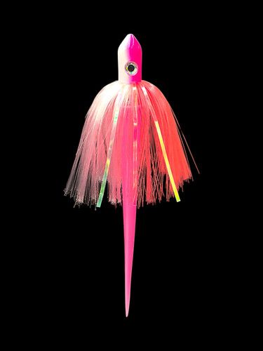 Троллинговая приманка Joe Shute Pink/Crystal с хвостом RonZ