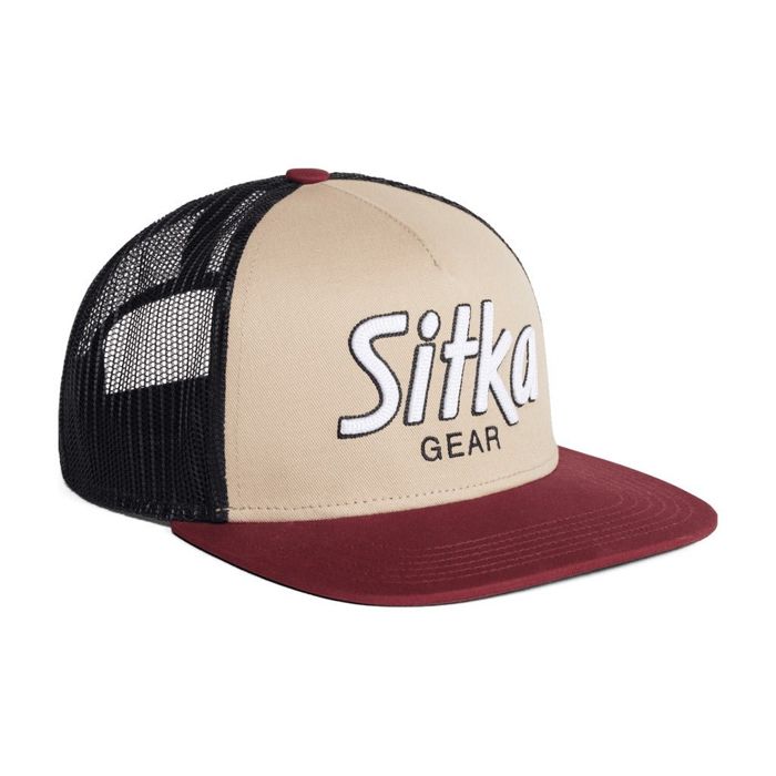 Головной убор Sitka - 90s Script Hi Pro Trucker Hat - Dark Red