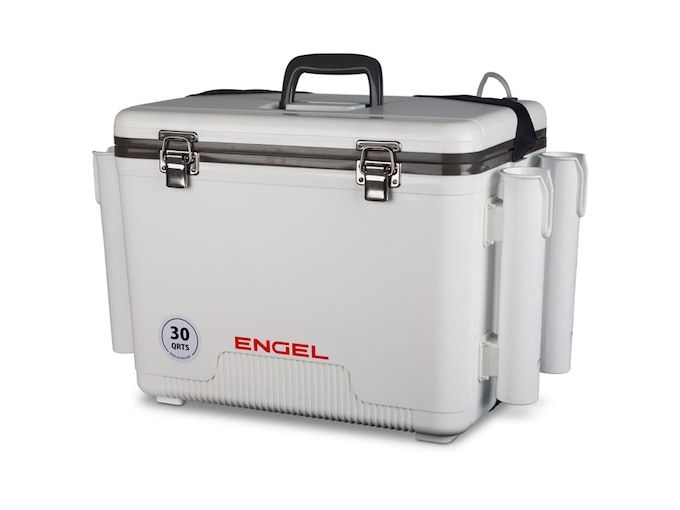 Изотермический контейнер Engel 30 Qt Live Bait Cooler With Rod Holders White