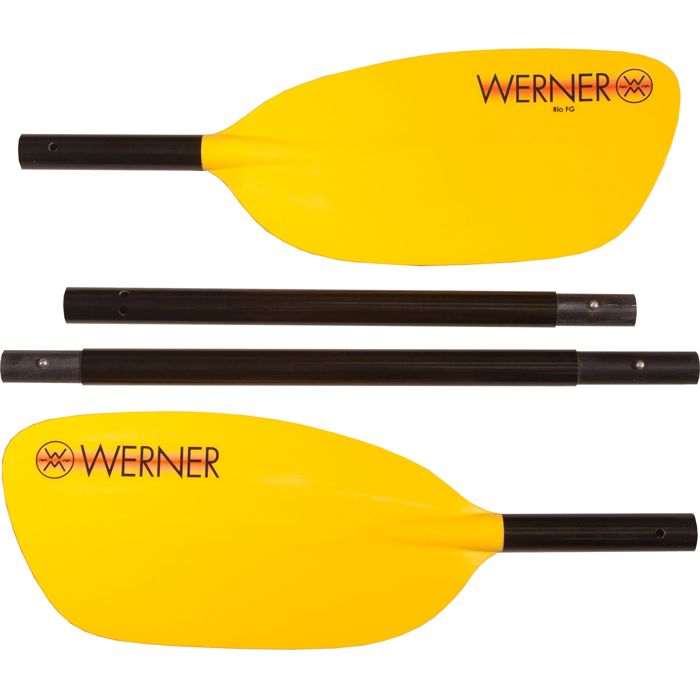 Оснащение для каяка Werner Paddles Werner Rio 4-Piece Fiberglass-Reinforced Breakdown Whit