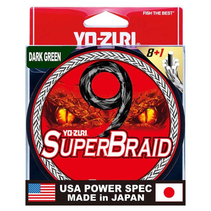 Плетёный шнур Yo Zuri Yo-Zuri Superbraid 9 Fishing Line - 50lb, Dark Green, 300yd