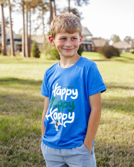 Рыболовная рубашка Duck Commander Blue Youth/Toddler Happy Tee