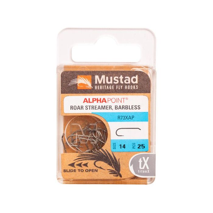 Крючки Hareline Mustad - Roar Streamer Barbless Hook R73XAP