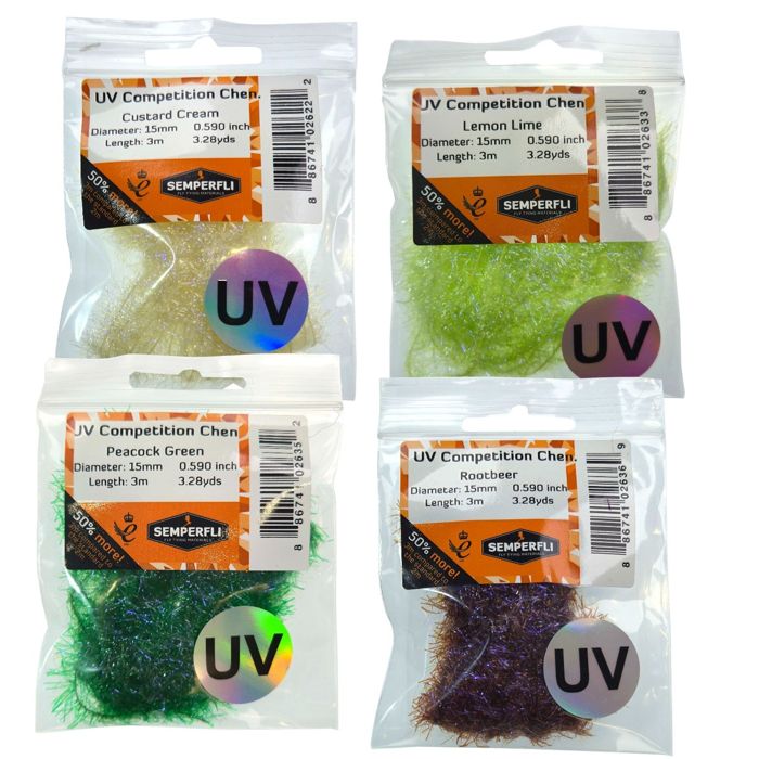 Материал для вязания мушек J. Stockard Fly Fishing Competition UV Chenille 15mm