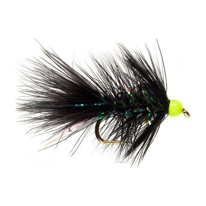 Материал для вязания мушек Fulling Mill Mini Shimmer Bugger - Black & Chartreuse Bead