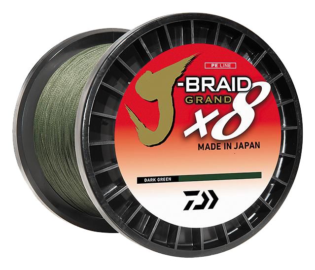 Плетёный шнур DAIWA J-BRAID x8 GRAND BRAIDED LINE - DARK GREEN