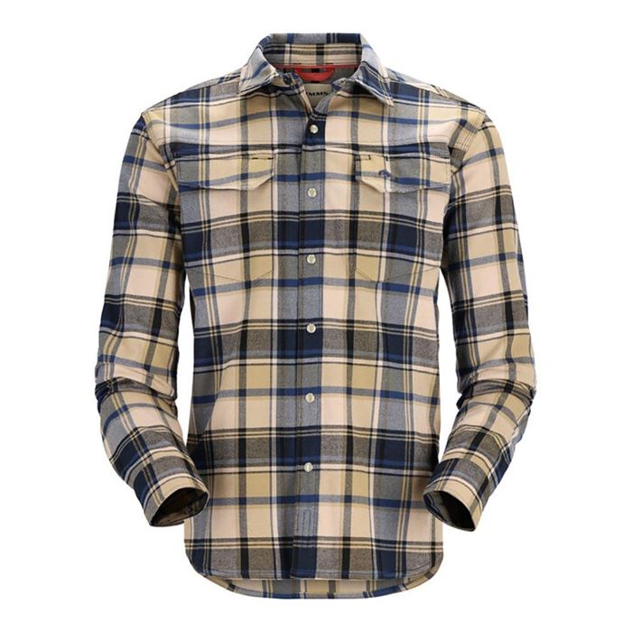 Рыболовная рубашка Simms Gallatin Flannel Long Sleeve Shirt - Men's - Camel and Navy Woods