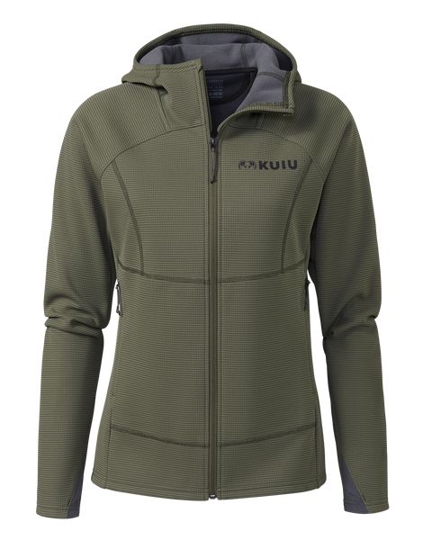Рыболовная рубашка KUIU Women's Peloton 240 Full Zip Hoodie | Ash