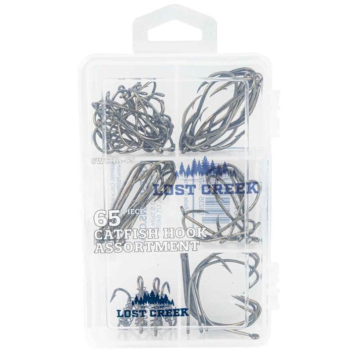 Крючки Lost Creek Catfish Hook Assortment - 65 Pack
