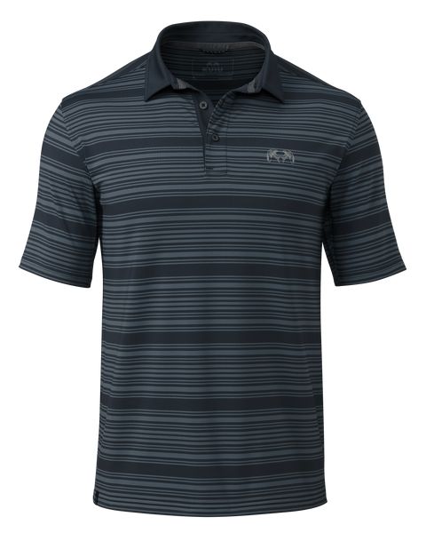Рыболовная рубашка KUIU Performance Polo Stripe | Steel Blue Stripe