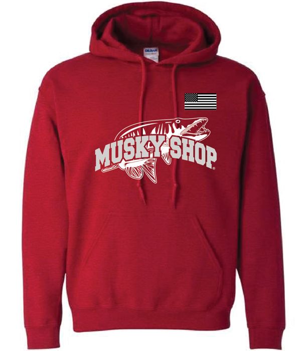 Рыболовная рубашка Musky Shop Gilden Cherry Red Hoodie