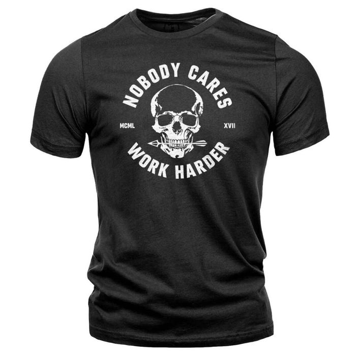 Рыболовная рубашка Cameron Hanes Men's Skull Noboby Cares Work Harder Short Sleeve Casual