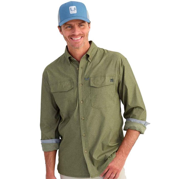 Рыболовная рубашка Huk Men's Hawser Tech Long Sleeve Fishing Shirt