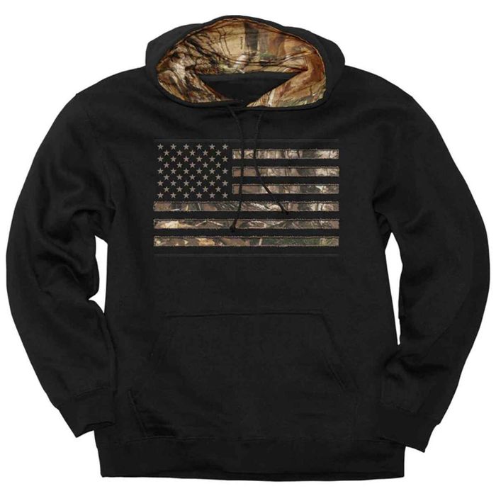 Рыболовная рубашка Buck Wear Men's Camo Stars & Stripes Casual Hoodie