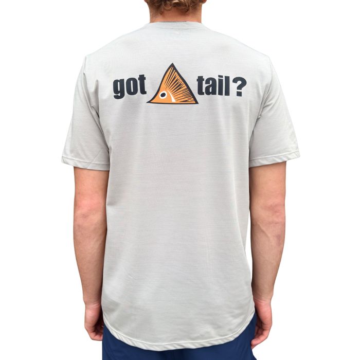 Рыболовная рубашка Waterloo Rods Got Tail? Silver Short Sleeve Tee