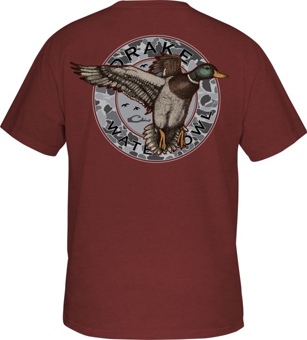 Рыболовная рубашка Circle Mallard T-Shirt - Barn Red Dark Heather / Xlarge
