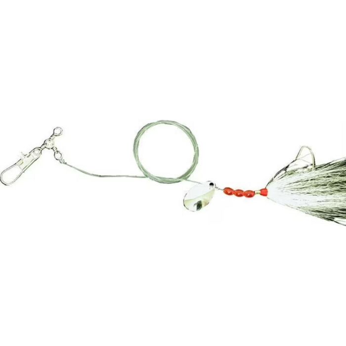 Готовая оснастка Eagle Claw Lazer Fluke Spinner White Bucktail Rig