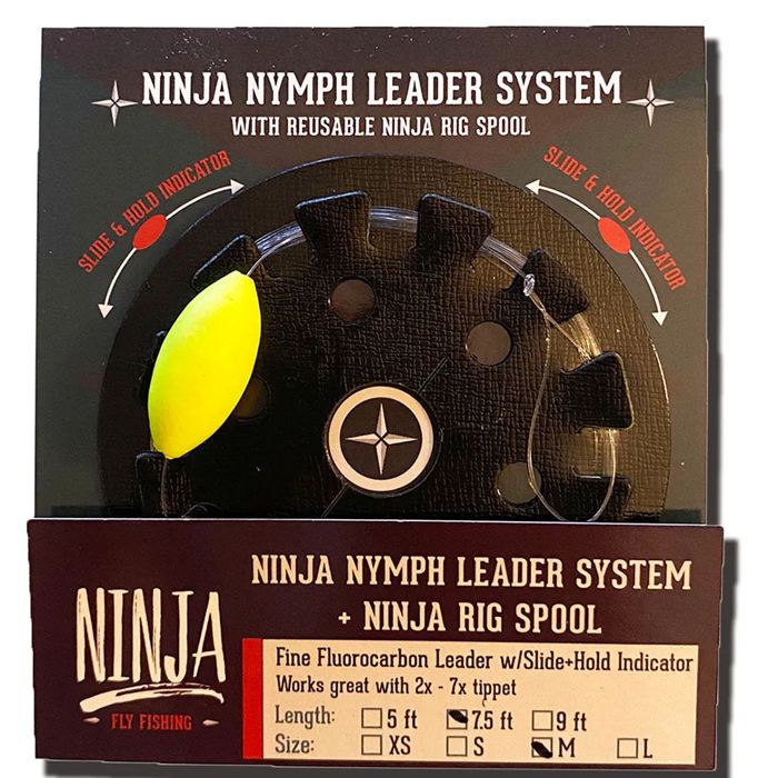 Поводковый материал Ninja Fly Fishing Nymph Leader System - Small - Yellow / S