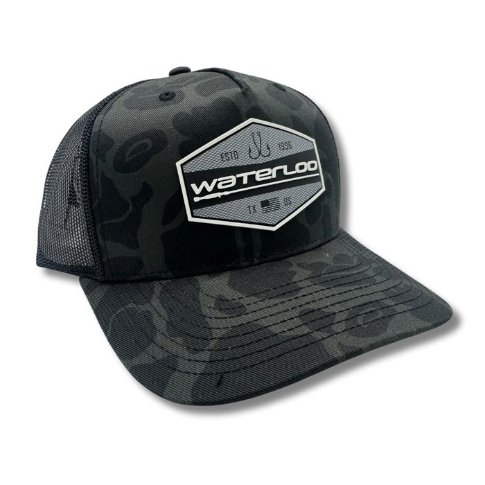 Головной убор Richardson Waterloo Sable Duck Camo and Black Cap - Badge Rubber Logo