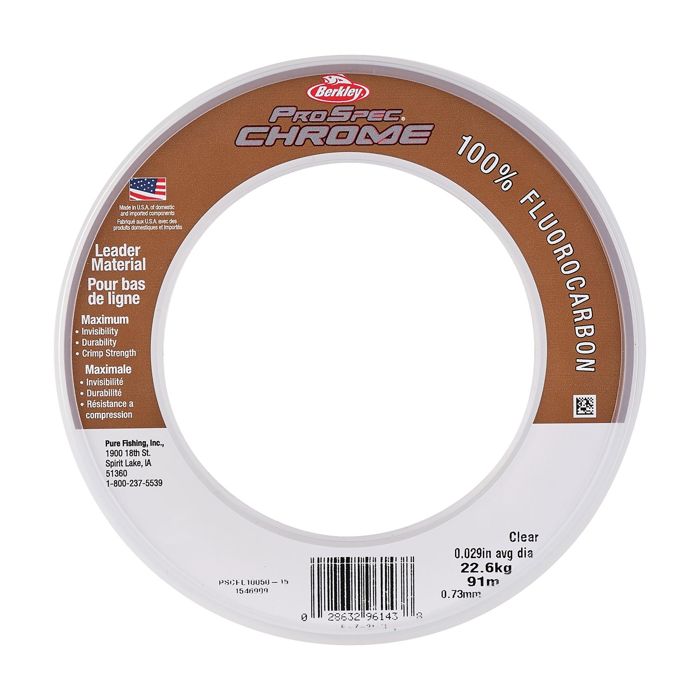 Поводковый материал Berkley ProSpec Chrome 100% Fluorocarbon Leader