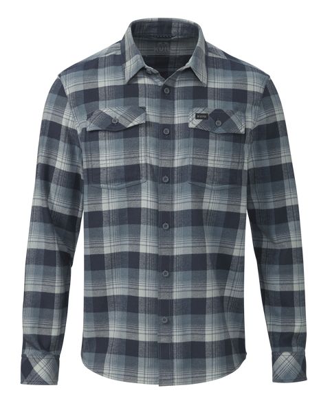 Рыболовная рубашка KUIU Field Flannel Shirt | Steel Blue Blockline
