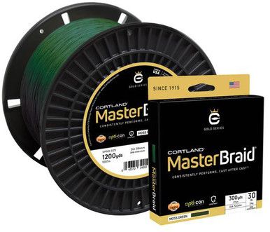 Плетёный шнур Cortland Master Braid 50 lb, 300 ярдов, зелёный