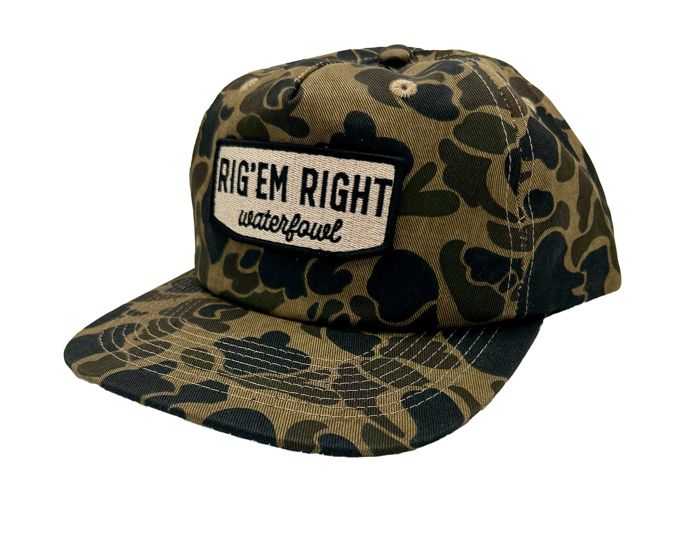 Головной убор Rig'Em Right Old School Camo Pinch Front Unstructured Hat