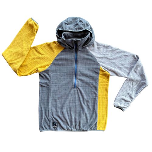 Рыболовная рубашка Men's Half Zip Fleece Pullover by SkyGOAT - Coal~Ash~Mustard / Small