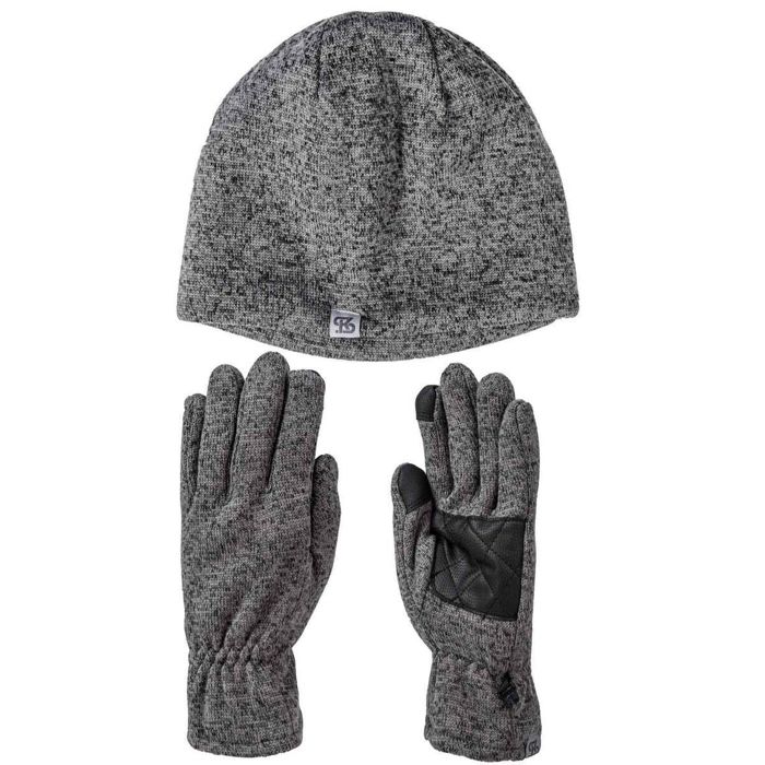 Перчатки Rustic Ridge Men's Knit Hat and Glove Set - Pewter - S/M