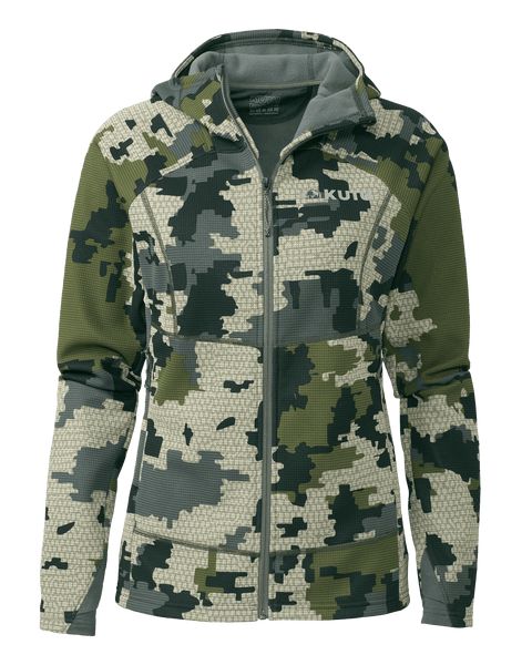 Рыболовная рубашка KUIU Women’s Peloton 240 Full Zip Hoodie | Verde