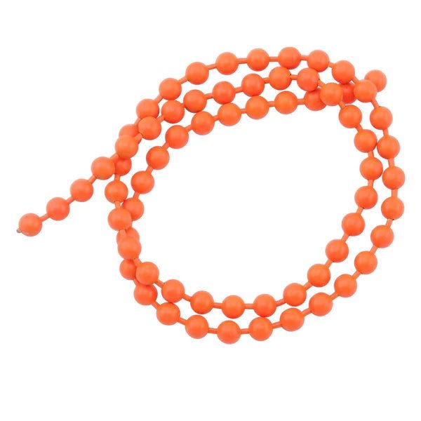 Материал для вязания мушек Hareline Fluorescent Bead Chain Eyes - Fl. Orange