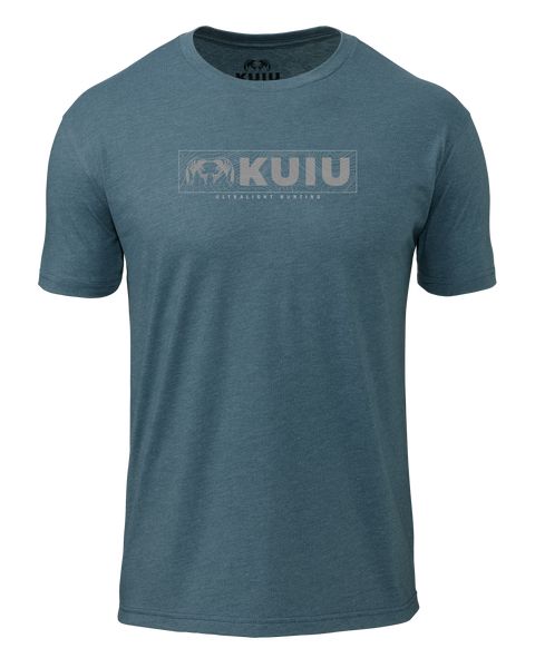 Рыболовная рубашка KUIU Topo Block Logo T-Shirt | Indigo