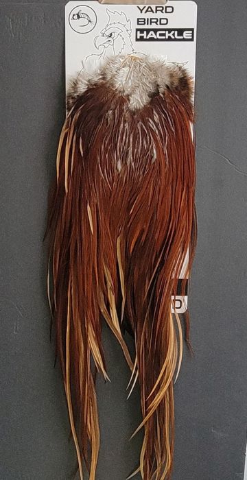 Материал для вязания мушек Flash Sale Hackle 428 - Yard Bird Saddle NA - Brown (size 14-16