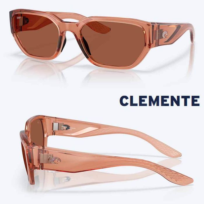 Поляризационные очки Costa Clemente Sunglasses - TRANSLUCENT PINK SANDS/ROSE GLASS