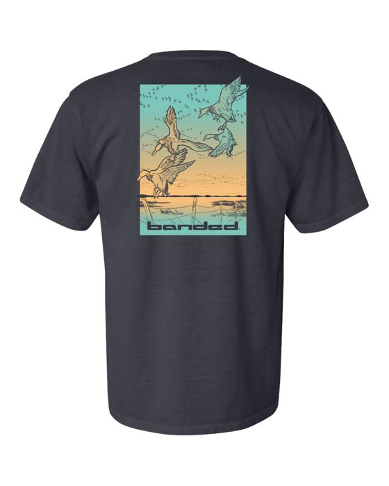 Рыболовная рубашка Banded Flying Flock Sketch T-Shirt
