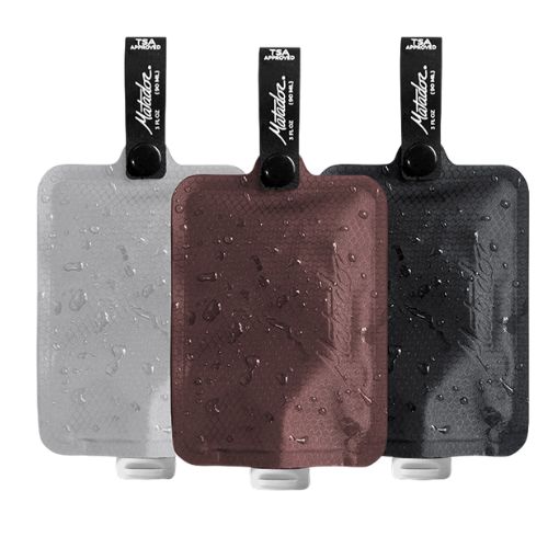 Кулер, термос или бутылка FlatPak Toiletry Bottles by Matador - 3-pack / Charcoal/Garnet/A