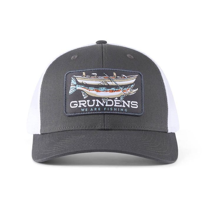 Головной убор Grundens Drift Boat Trucker - Charcoal and White