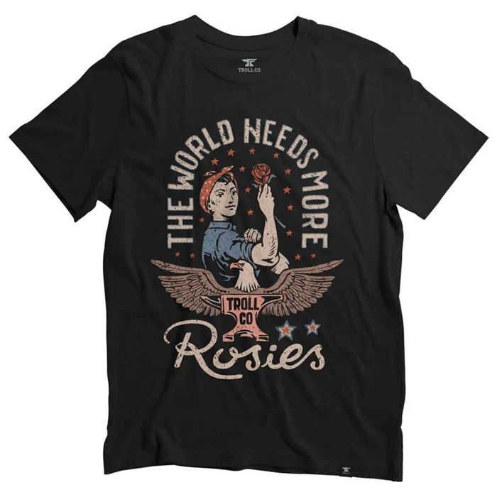 Рыболовная рубашка Troll Co Women's The World Needs More Rosie Short Sleeve Casual Shirt