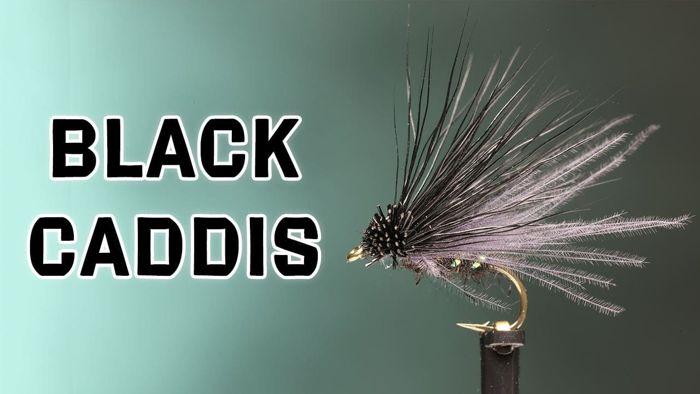 Набор для вязания мушек Trident Black Caddis Dry Fly Tying Video Material Kit