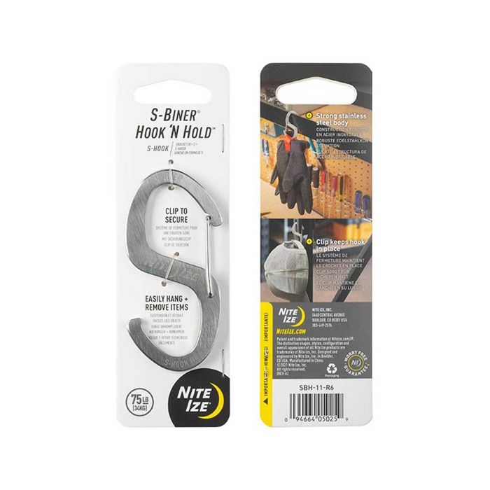 Карабин Nite Ize S-Biner Hook 'N Hold S-Hook - Silver