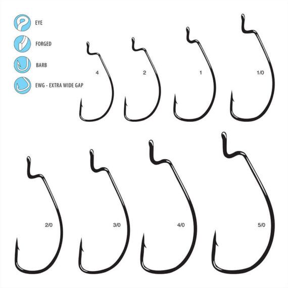 Крючки GAMAKATSU Extra Wide Gap (EWG) Worm Hooks