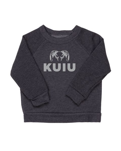 Рыболовная рубашка KUIU Toddler Stacked Logo Crewneck Sweatshirt | Light Grey
