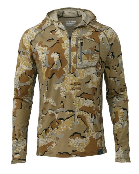 Рыболовная рубашка KUIU ULTRA Merino 145 Zip-T Hunting Hoodie | Valo