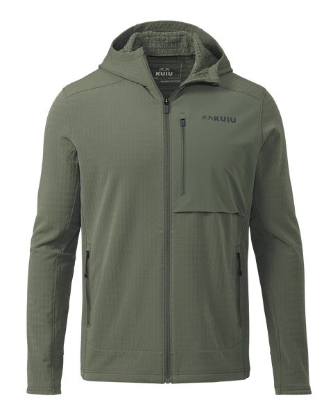 Рыболовная рубашка KUIU Blockfield Fleece Hoodie | Dark Sage
