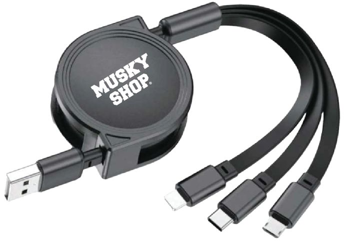 Кабель для электроники Musky Shop 3 in 1 Retractable Fast Charging Cable