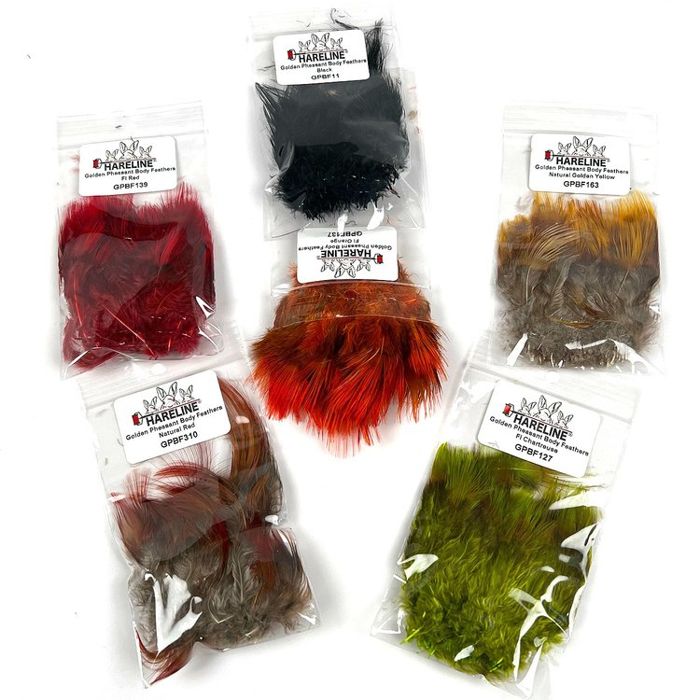 Материал для вязания мушек J. Stockard Fly Fishing Golden Pheasant Body Feathers