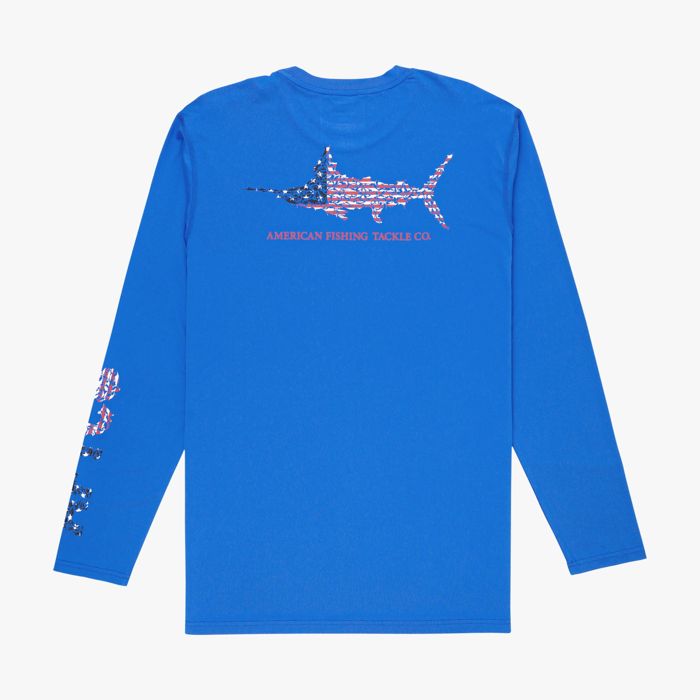 Рыболовная рубашка SALE Jigfish Americana UVX LS Sun Protection Shirt