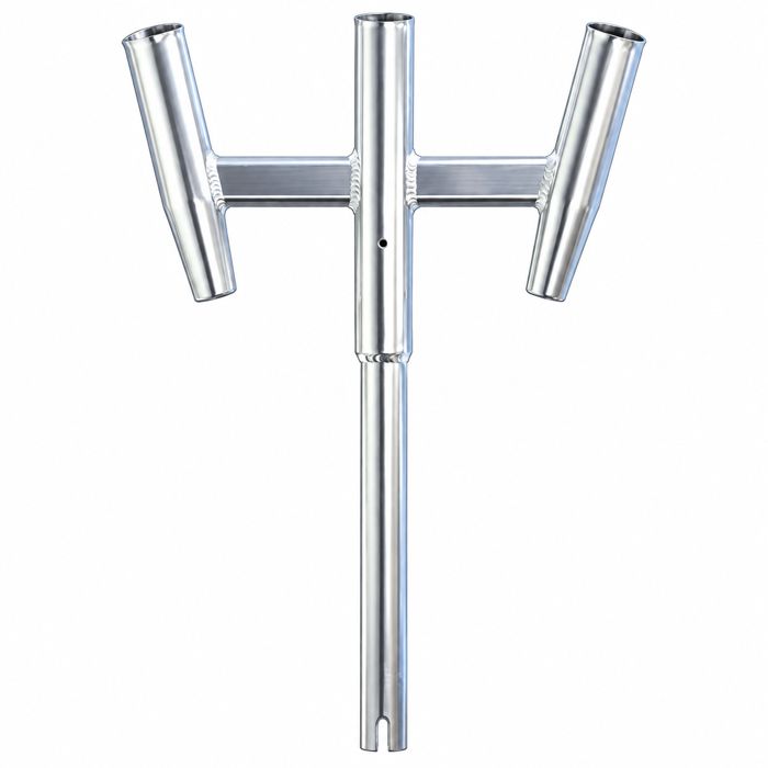 Держатель удилища TIGRESS Triple Kite Rod Holder - Straight Butt Polished Finish - 88159